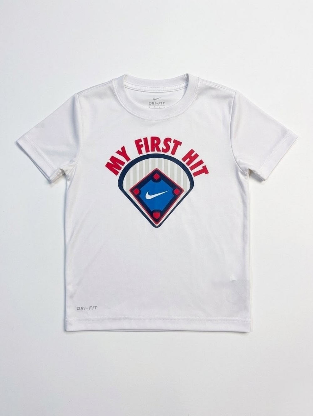 Nike Boys Dri-Fit "My First Hit" Baseball Graphic Tee | Size 6